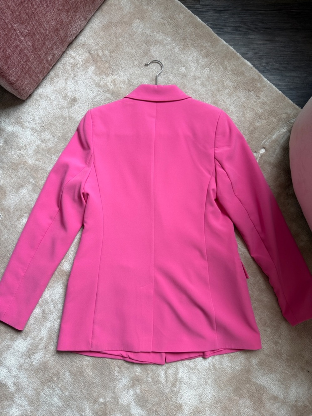 Styled Single-Button Hot Pink Blazer - Picture 2 of 2